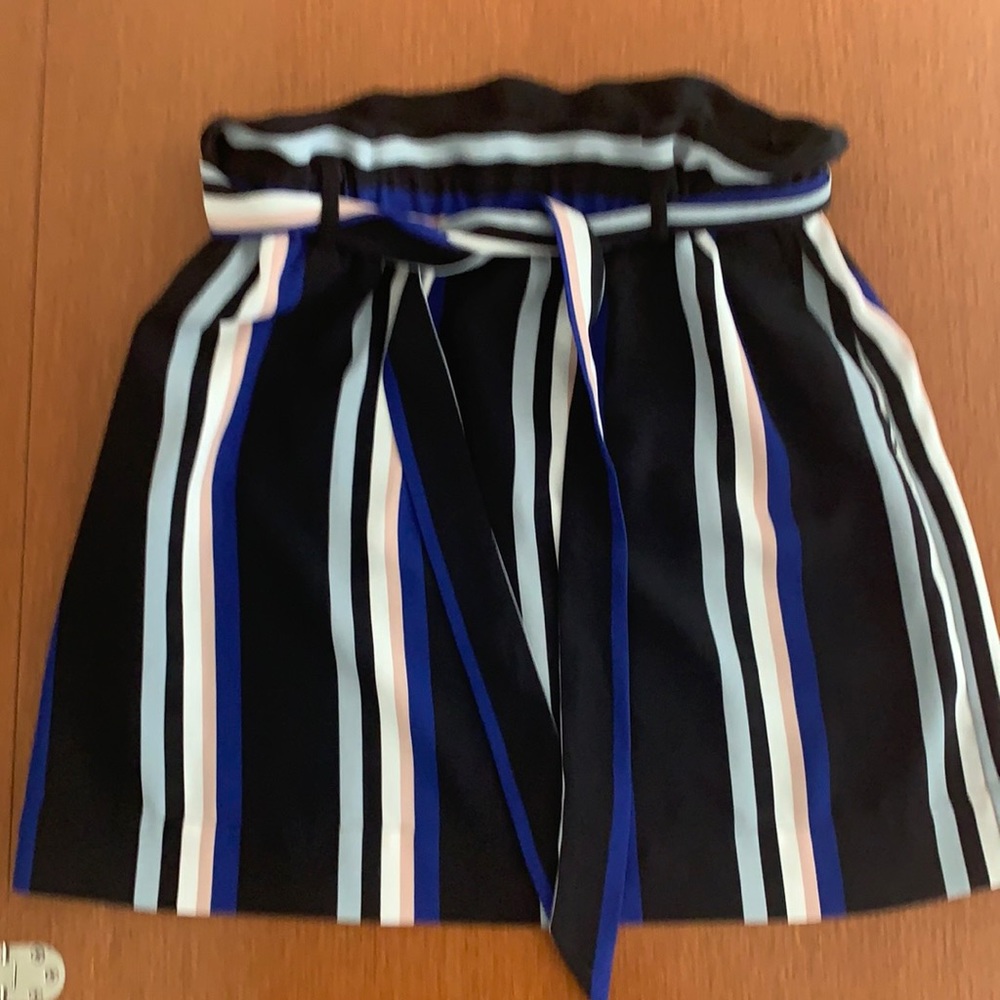Express Striped Skirt with Coordinating Belt